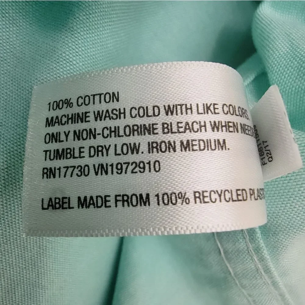 Merona Casual Long Sleeve Button Down Shirt 100% Cotton Baby Blue Men's Size S